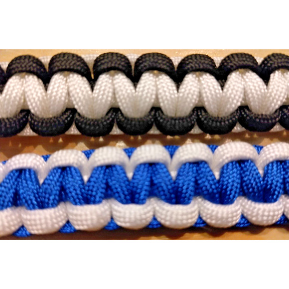 Multi Colored Paracord Hand-Woven Chinese Knot Bracelets Unisex Set of 2 New! - Picture 2 of 5